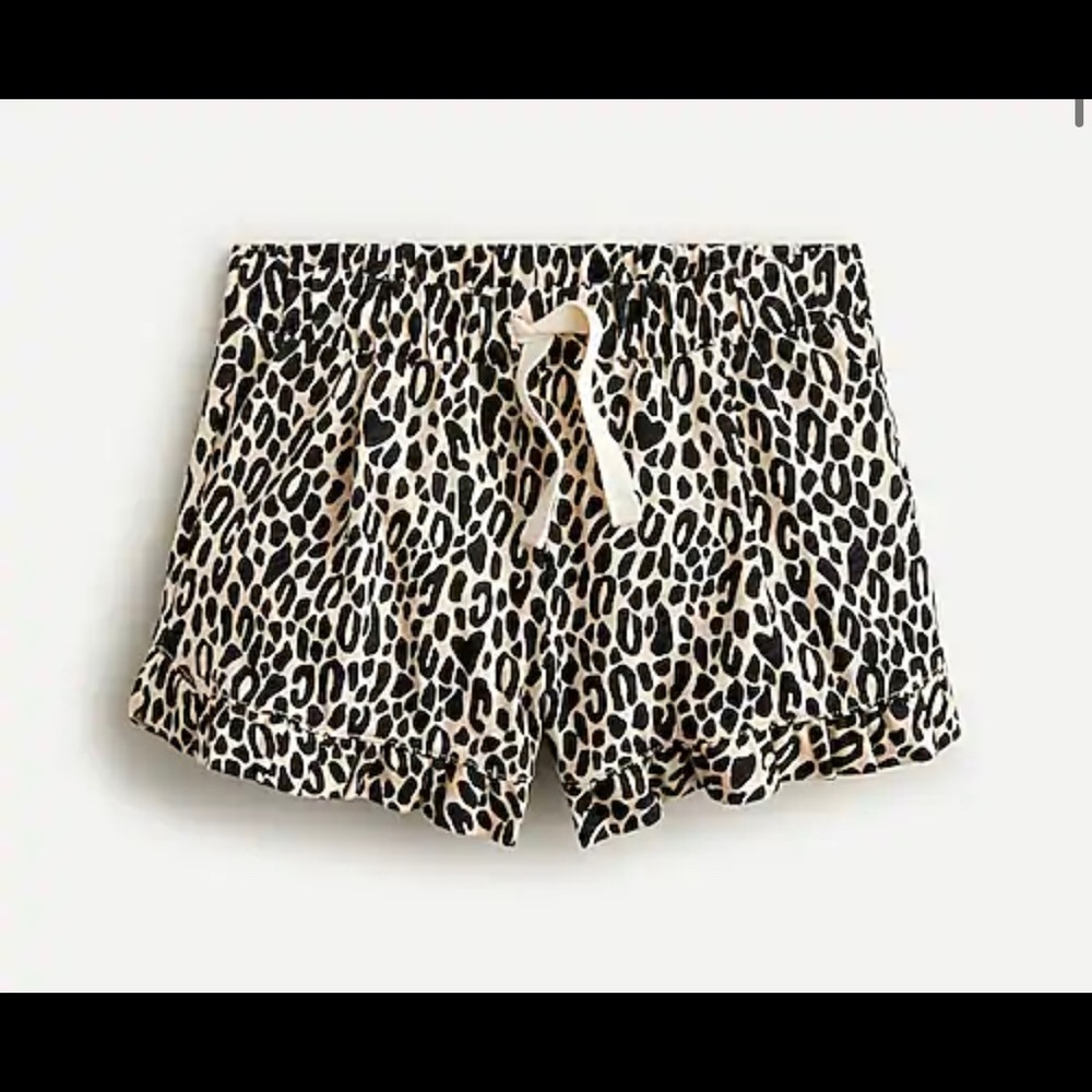 J.crew Girls printed cheetah drawstring knot short